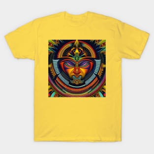 New World Gods (3) - Mesoamerican Inspired Psychedelic Art T-Shirt